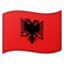 Albania Flag emoji in Google's design style - Unicode 1F1E6-1F1F1