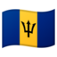 Barbados Flag emoji in Google's design style - Unicode 1F1E7-1F1E7