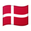 Denmark Flag emoji in Google's design style - Unicode 1F1E9-1F1F0