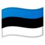 Estonia Flag emoji in Google's design style - Unicode 1F1EA-1F1EA