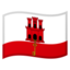 Gibraltar Flag emoji in Google's design style - Unicode 1F1EC-1F1EE