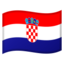 Croatia Flag emoji in Google's design style - Unicode 1F1ED-1F1F7