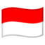 Indonesia Flag emoji in Google's design style - Unicode 1F1EE-1F1E9