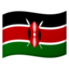 Kenya Flag emoji in Google's design style - Unicode 1F1F0-1F1EA