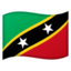 St. Kitts & Nevis Flag emoji in Google's design style - Unicode 1F1F0-1F1F3