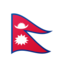 Nepal Flag emoji in Google's design style - Unicode 1F1F3-1F1F5