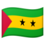 São Tomé & Príncipe Flag emoji in Google's design style - Unicode 1F1F8-1F1F9