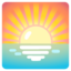 SUNRISE emoji in Google's design style - Unicode 1F305