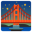 BRIDGE AT NIGHT emoji in Google's design style - Unicode 1F309