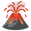 VOLCANO emoji in Google's design style - Unicode 1F30B