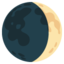 WAXING CRESCENT MOON SYMBOL emoji in Google's design style - Unicode 1F312