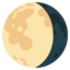 WANING GIBBOUS MOON SYMBOL emoji in Google's design style - Unicode 1F316