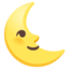 LAST QUARTER MOON WITH FACE emoji in Google's design style - Unicode 1F31C