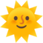 SUN WITH FACE emoji in Google's design style - Unicode 1F31E