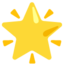 GLOWING STAR emoji in Google's design style - Unicode 1F31F