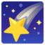 SHOOTING STAR emoji in Google's design style - Unicode 1F320