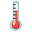 THERMOMETER emoji in Google's design style - Unicode 1F321-FE0F