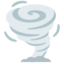 TORNADO emoji in Google's design style - Unicode 1F32A-FE0F