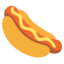 HOT DOG emoji in Google's design style - Unicode 1F32D