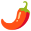 HOT PEPPER emoji in Google's design style - Unicode 1F336-FE0F