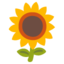 SUNFLOWER emoji in Google's design style - Unicode 1F33B