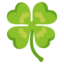 FOUR LEAF CLOVER emoji in Google's design style - Unicode 1F340