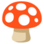 MUSHROOM emoji in Google's design style - Unicode 1F344