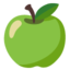 GREEN APPLE emoji in Google's design style - Unicode 1F34F