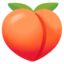 PEACH emoji in Google's design style - Unicode 1F351