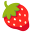 STRAWBERRY emoji in Google's design style - Unicode 1F353