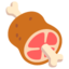 MEAT ON BONE emoji in Google's design style - Unicode 1F356