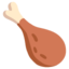 POULTRY LEG emoji in Google's design style - Unicode 1F357