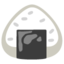 RICE BALL emoji in Google's design style - Unicode 1F359