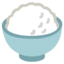 COOKED RICE emoji in Google's design style - Unicode 1F35A