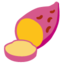 ROASTED SWEET POTATO emoji in Google's design style - Unicode 1F360