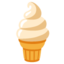 SOFT ICE CREAM emoji in Google's design style - Unicode 1F366