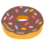 DOUGHNUT emoji in Google's design style - Unicode 1F369