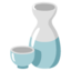 SAKE BOTTLE AND CUP emoji in Google's design style - Unicode 1F376