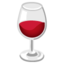 WINE GLASS emoji in Google's design style - Unicode 1F377