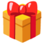 WRAPPED PRESENT emoji in Google's design style - Unicode 1F381