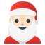 FATHER CHRISTMAS emoji with light skin tone skin tone