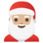 FATHER CHRISTMAS emoji with medium-light skin tone skin tone