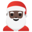 FATHER CHRISTMAS emoji with dark skin tone skin tone