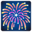 FIREWORKS emoji in Google's design style - Unicode 1F386