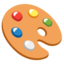 ARTIST PALETTE emoji in Google's design style - Unicode 1F3A8