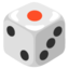 GAME DIE emoji in Google's design style - Unicode 1F3B2