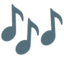 MULTIPLE MUSICAL NOTES emoji in Google's design style - Unicode 1F3B6