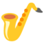 SAXOPHONE emoji in Google's design style - Unicode 1F3B7