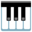 MUSICAL KEYBOARD emoji in Google's design style - Unicode 1F3B9