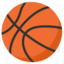 BASKETBALL AND HOOP emoji in Google's design style - Unicode 1F3C0